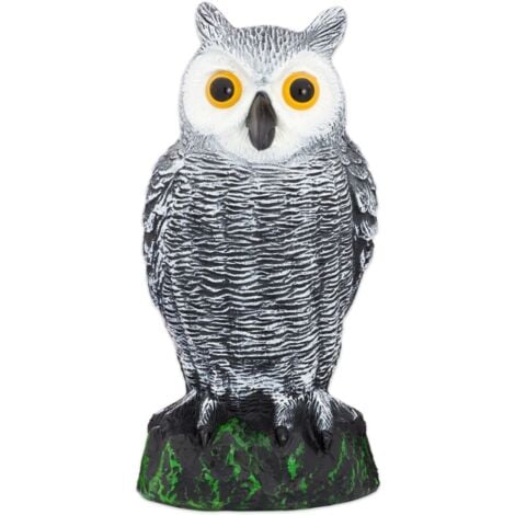 XUIGORT Bird Blinder Scarecrow Fake Owl Decoy - Repellent Garden Protector