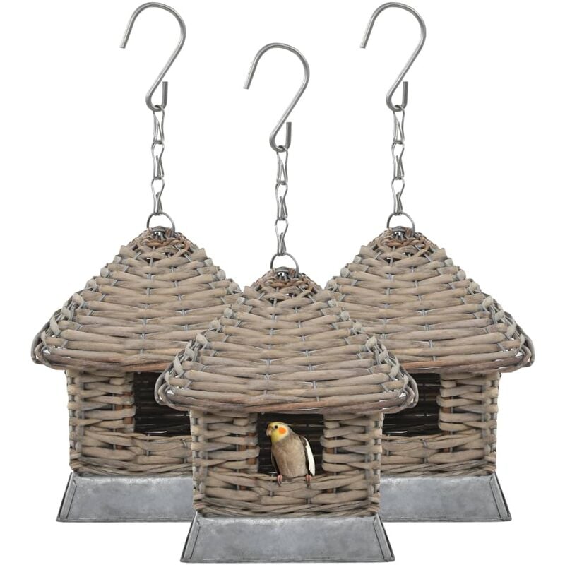 Bird Houses 3 pcs Wicker Vidaxl