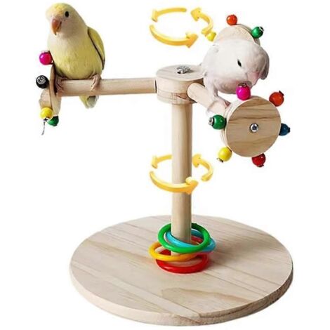 Bird Perch Stand Perch Stick Toy for Sparrow Rotating Windmill Design-As Shown-