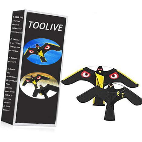 TOOLIVE Bird Scarer Flying Kite Crops Farm Protector Bird Hawk Flying Kite