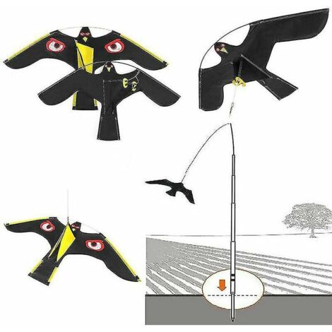 CHOYCLIT Bird Scarer Repellent Flying Hawk Kite For Garden Scarecrow Yard Home Decoration Farm Protection
