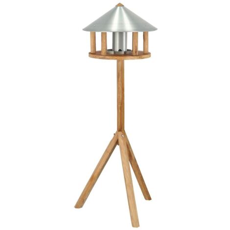 AC-DECO Bird Table with Silo and Round Roof Zinc Esschert Design