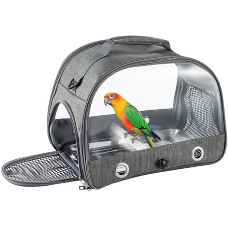 Bird Travel Carrier Portable Small Bird Carrier Breathable Collapsible Travel Bag for Parrot Parakeet Budgie Cockatiel