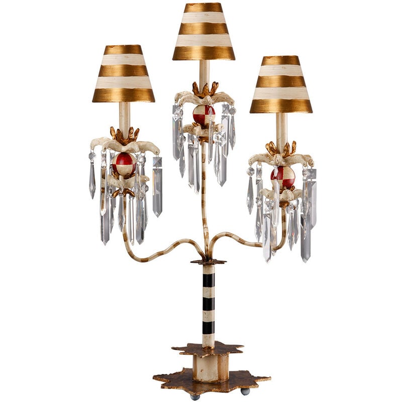 Birdland - 1 Light Table Lamp Black, Gold, Crystal, E27 - Elstead