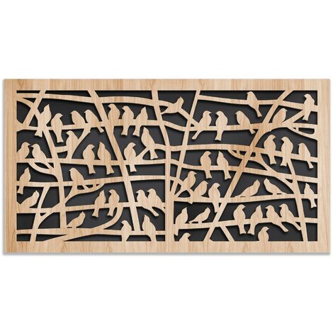 BIRDS - decorazione parete testiera letto - Misura: 150x80 cm