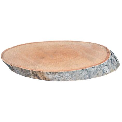 Birkenholzscheiben oval 100% Natur Ø 35 - 38 cm Dekoration Baumscheibe Holzdeko