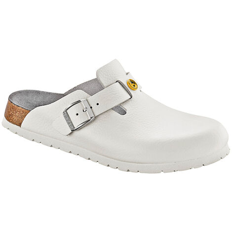 Birkenstock ESD-Clog Boston, Größe 37, weiß, schmal