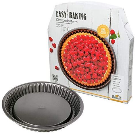 Birkmann Facile da Forno flan Pan, Acciaio, Grigio, 30 x 30 x 9 cm