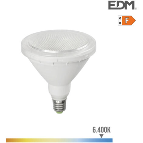 Birne par38 led e27 15w 1200lm 6400k kaltes licht ip64 ø12x13,8cm edm
