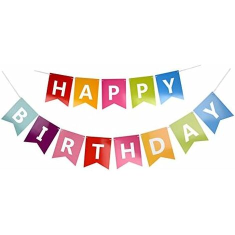 Birthday Girlande,Happy Birthday Banner, Bunt Geburtstag Girlande für Geburtstag Party Dekoration