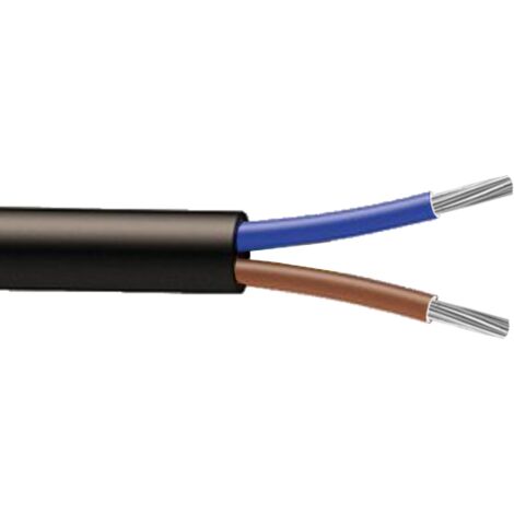 Bis-Electric – Câble électrique 2x25mm² à la coupe minimum 10m – Ame aluminium – Isolation PVC – Tension 600/1000V – Souplesse Classe 2