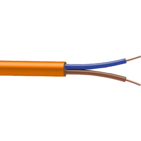 Bis-Electric – Câble électrique anti-feu 2x1.5mm² à la coupe minimum 10m – Pour installations sécurisées en environnements sensibles - CR1-C1