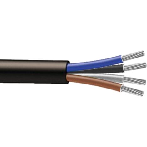 Bis-Electric – Câble électrique 4x70mm² à la coupe minimum 10m – Ame en aluminium – Isolation PVC et polyéthylène – Tension 600/1000V