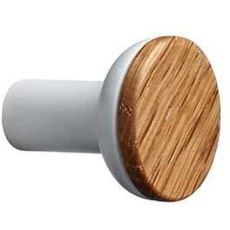 Bis - Pomo 24mm 052.0500 Roble Barn.Blanco Mate