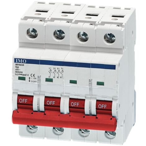 Bis4063a Interrupteur Sectionneur 63a Tétrapolaire 4 Pôles - 4 Modules - Imo