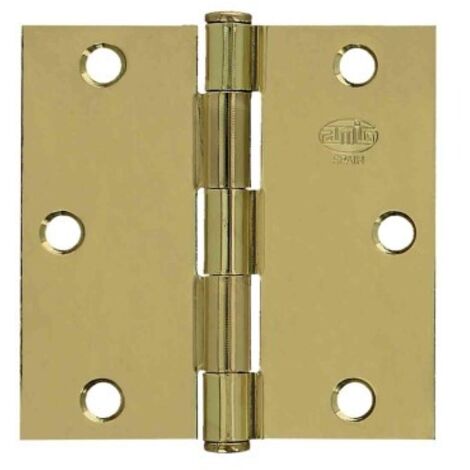 BISAGRA 1010-3X3 ACERO LATONADO (2)(S) - AMIG