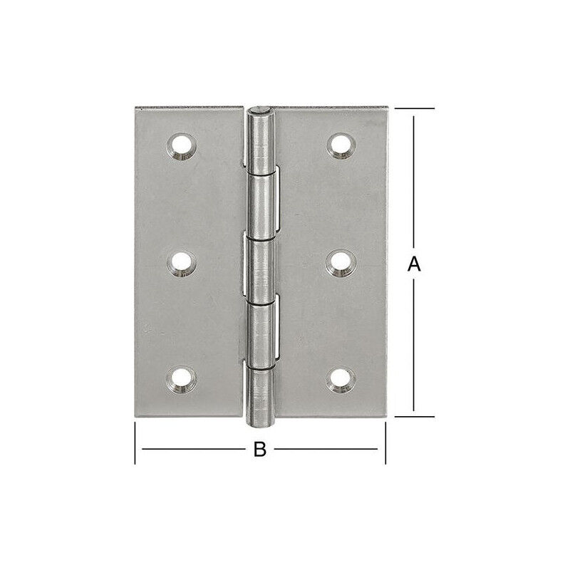 

Bisagra 10502 H.80mm An.58mm S.1.5mm VA laminado medio ancho VORMANN (Por 20)