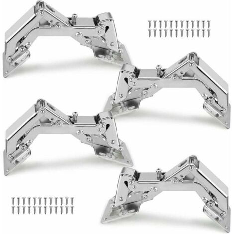 Bisagra atornillable 4 piezas Bisagra de armario con resorte Ángulo de apertura 165° Bisagras de puerta para reparación de puertas, armarios, puertas de madera, bisagras de muebles