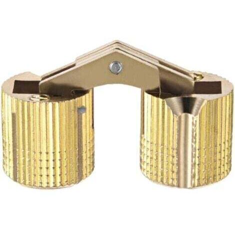 Bisagra cilíndrica de 4 piezas, bisagra invisible para puertas, armarios, muebles, 16 mm, ángulo de apertura de 180°