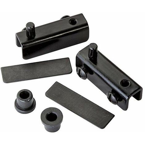 BISAGRA CRISTAL CASQUILLO NEGRO (JUEGO