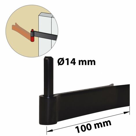 INDUSTRIELLE DE SEDAN Bisagra de acero prepintado, Al.75x Diam.14 mm AFBAT