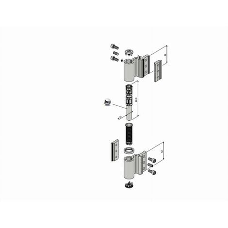 de aluminio 5500AI FAPIM para puertas pesadas - Negro 9005 - 5520A37