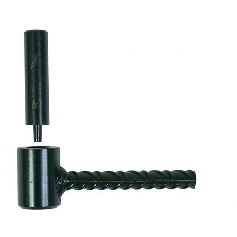 ING FIXATIONS Bisagra de bloque de brisa de cataforesis química negra FIJACIONES DE ING - Ø 14 x 130 - Nudo 30 mm - A840005