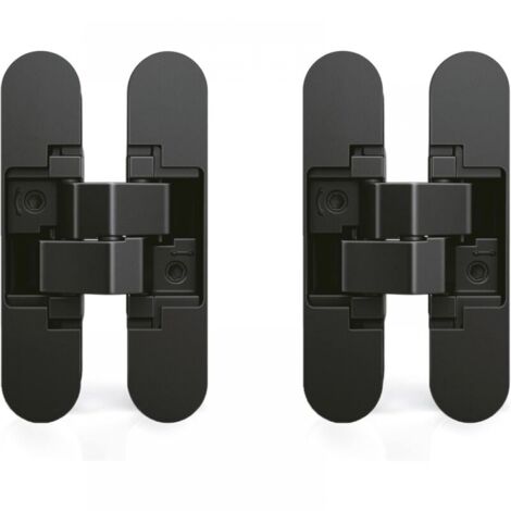 Bisagra de caja para puertas, juego de 2, para puertas pesadas, color negro