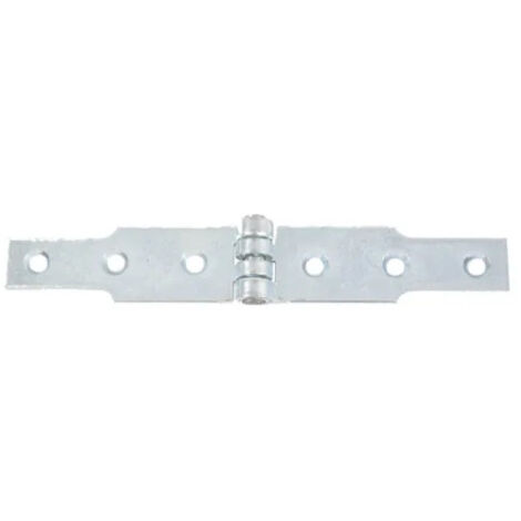Bisagra de concha, 30 x 3 mm, 2 x L.100 mm, zincada en blanco
