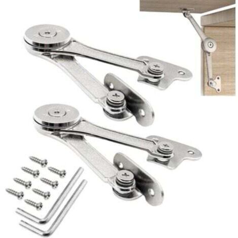 Bisagra de elevación ajustable de aleación de zinc, bisagra de soporte para puertas de muebles, cajas de madera y puertas de armarios de cocina.