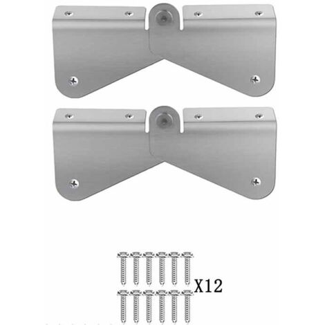 Bisagra de extensión para bajante de agua de lluvia, bisagra plegable de acero inoxidable con tornillos para una fácil instalación del canalón (2 piezas)