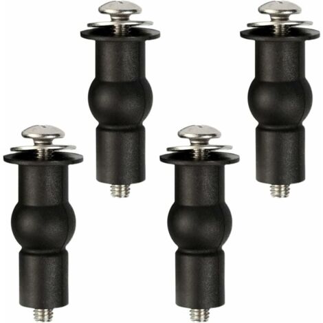 Bisagra de fijación Universal para asiento de inodoro, pasador de goma, tornillo de fijación para asiento de inodoro, tuerca de bisagra, Perno, Accesorios de reparación de inodoro, 4 Uds.