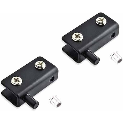 Bisagra de pivote de puerta de vidrio de acero inoxidable, clip de bisagra de puerta de vidrio ajustable (40x20x10 mm), clip de bisagra de pivote de gabinete para vidrio de 5-8 mm de espesor 2 piezas