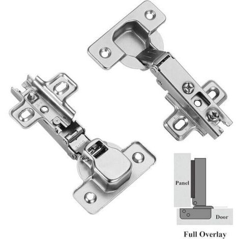 Bisagra de puerta de cocina de 2 piezas con cubierta, bisagra de puerta de armario con ángulo de apertura de 110° para puerta de armario de cocina