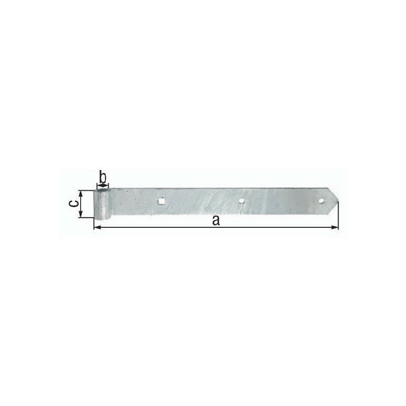 

Bisagra de taller An.40mm L.400x40mm S.5mm P.13mm STA TZN rd (Por 10) - GAH