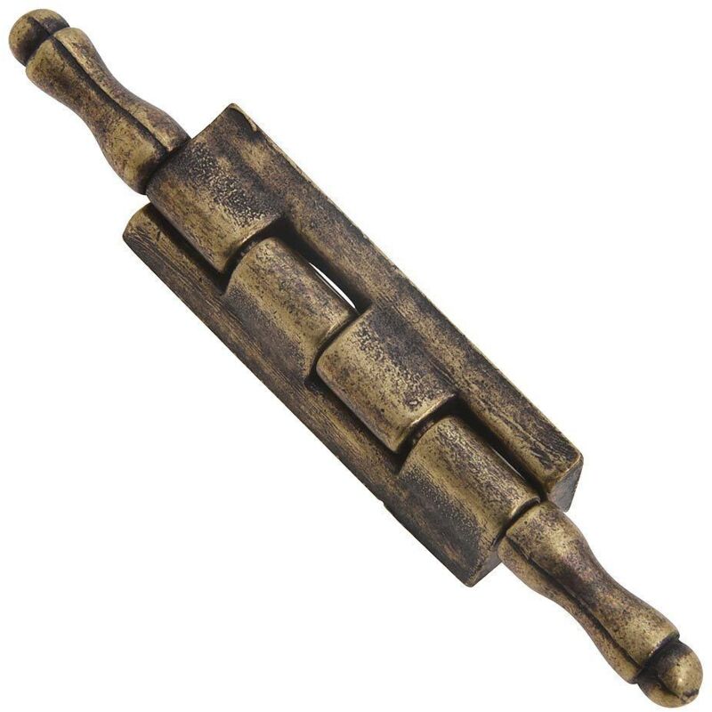 

Bisagra desmontable con pasador y remate oro viejo 74 mm.