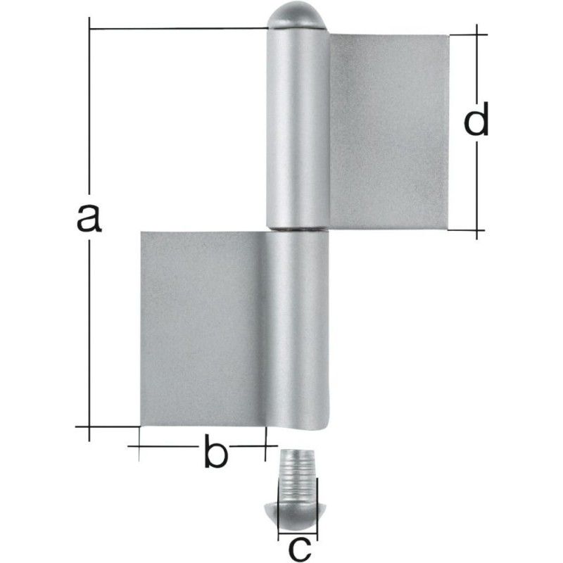 Alberts - Bisagra doble 2350/K04/100 mm