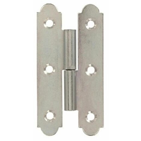 Bisagra española Ac 60x40d 2 piezas - Vynex
