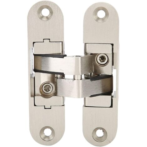 Bisagra invisible de 180° para puertas plegables y de armario - Aleación de zinc, ajuste 3D, carga máxima 40 kg (4 piezas, 95 mm)