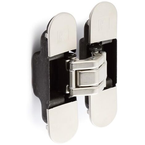 BISAGRA INVISIBLE K-8000 PARA PUERTAS DE PASO APERTURA 180º 60KG. TRIPLE REGULACIÓN 3D