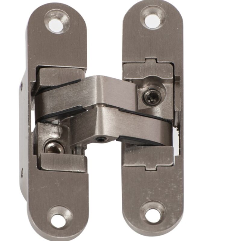 Klose Besser - 1 Bisagra invisible Better de klose: aluminio 3D. Color acero inoxidable satinado. izquierda