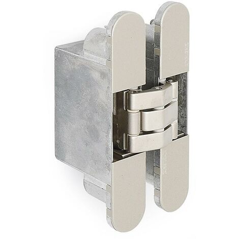 bisagra invisible ktwist k2000 niquel satinado autocerrante. reversible. 160x75mm.