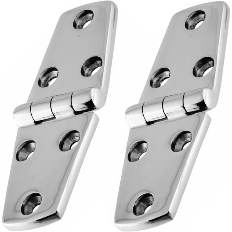 Bisagra marina de acero inoxidable 316 de 2 piezas (102 × 38 mm) – para puertas de barcos/yates/armarios/muebles, bisagra de conexión