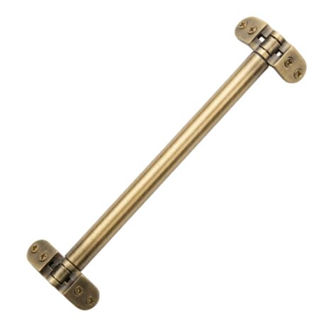 Bisagra Movi Corner tubular 70 cm para mueble rincón cocina  Bisagra rinconera doble puerta acero Cuero/Bronce Brillante