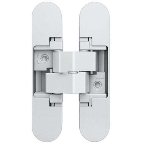 Bisagra Oculta Invisible Blanco Ajustable 3 Ejes Puerta 50kg