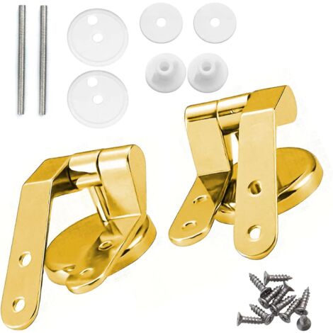Bisagra para asiento de inodoro, accesorio de aleación de zinc para asiento de inodoro [dorado]