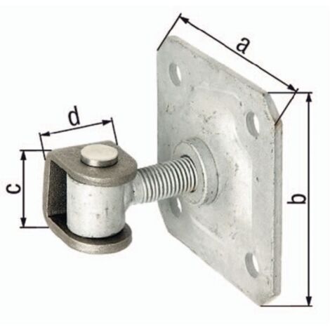 Bisagra para cancela 100x100x37x30mm STA raw GAH