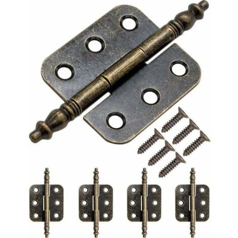 Bisagra para muebles, juego de 5, bisagras de metal de hierro antiguo, estilo retro, 70 x 35 mm, bronce
