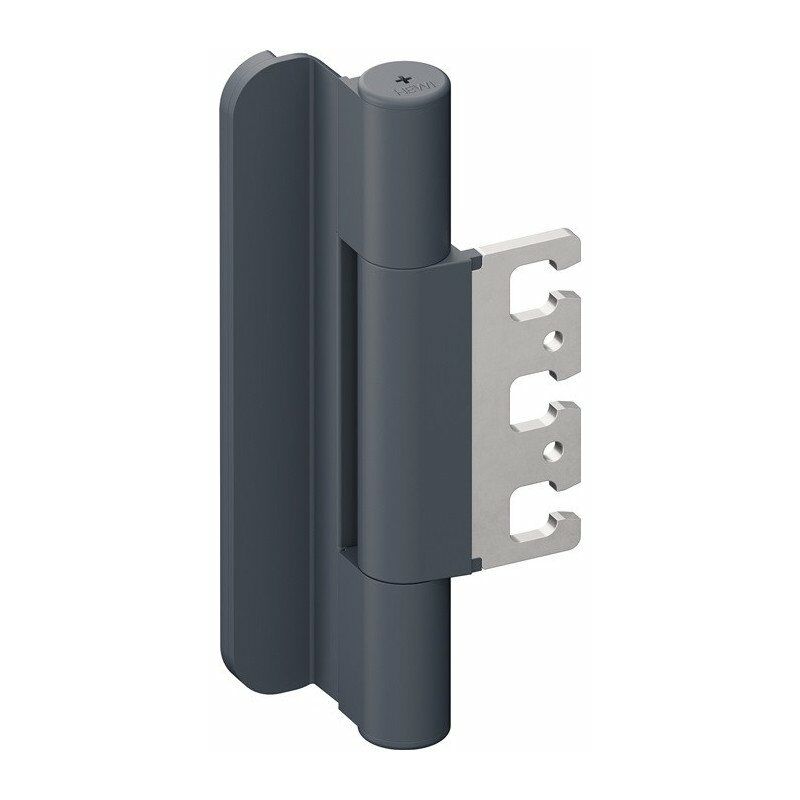 

Bisagra para puerta B8107B poliamida 92 gris antracita mate hoja de madera embutida rollo longitud 165 mm DIN izquierda / derecha HEWI