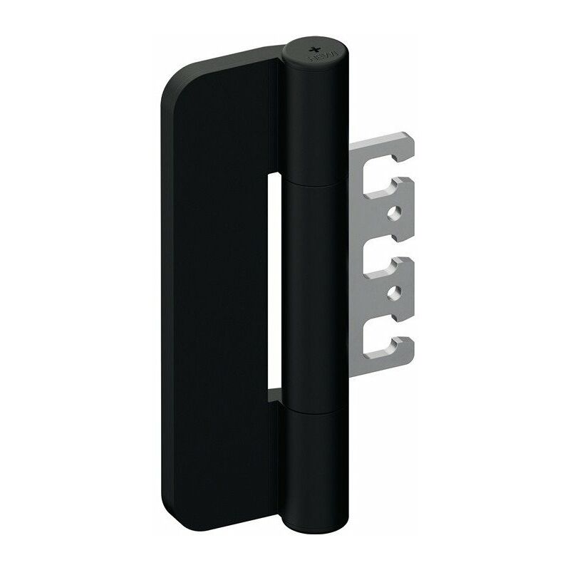

Bisagra para puerta B9107B poliamida 90 negro profundo mate hoja de madera sin reborde rollo longitud 165 mm DIN izquierda / derecha HEWI